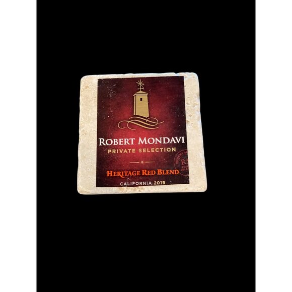 Handmade Natural Stone Marble Drink Coasters - French Wine Theme Set of 4 New - Picture 3 of 5